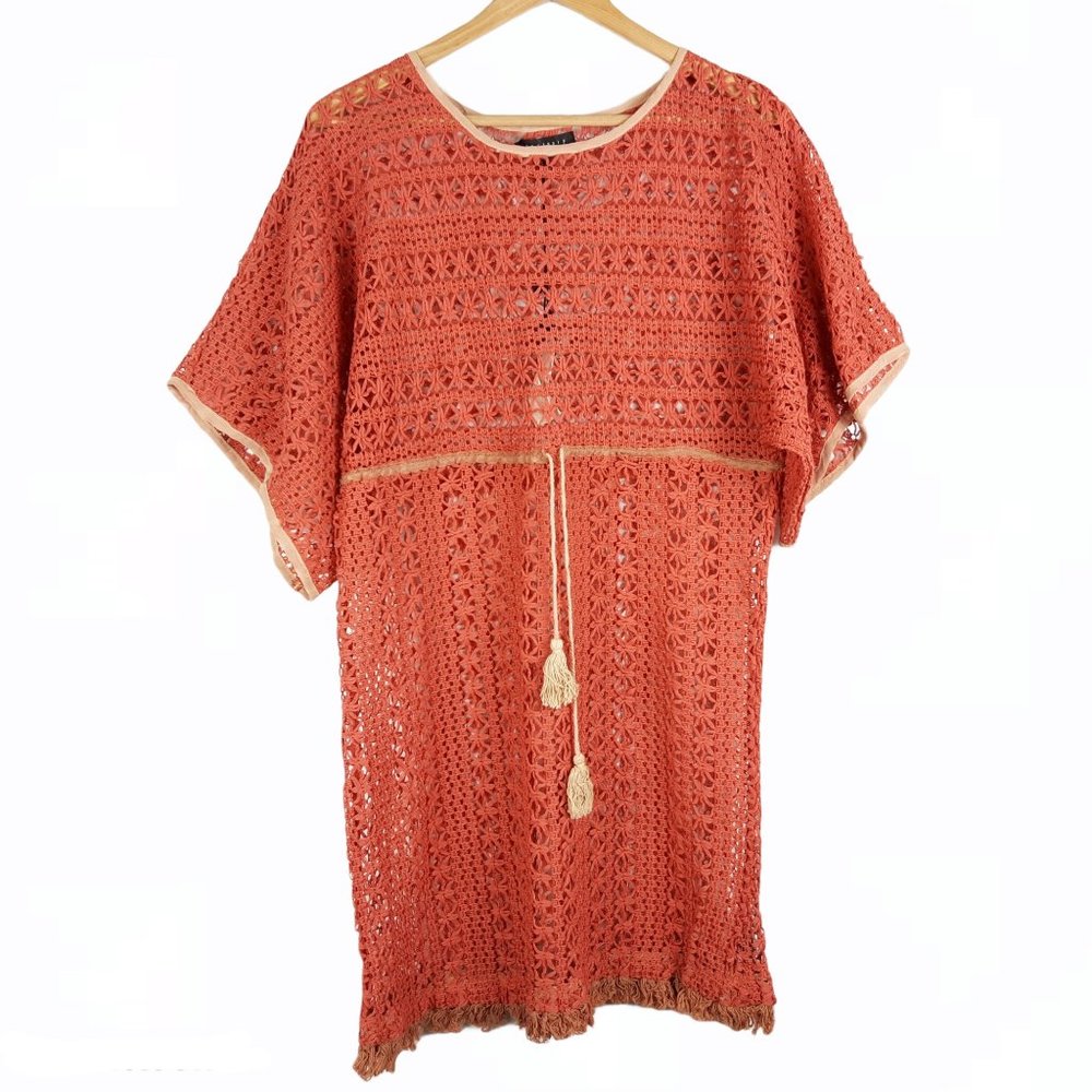 Sanctuary Poolside Crochet Tunic Cover Up NWT